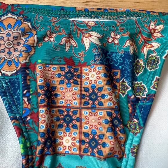 Wild Fable Women's Blue Patchwork Cheeky Bikini Bottom - Size XS - NWT - Picture 8 of 8